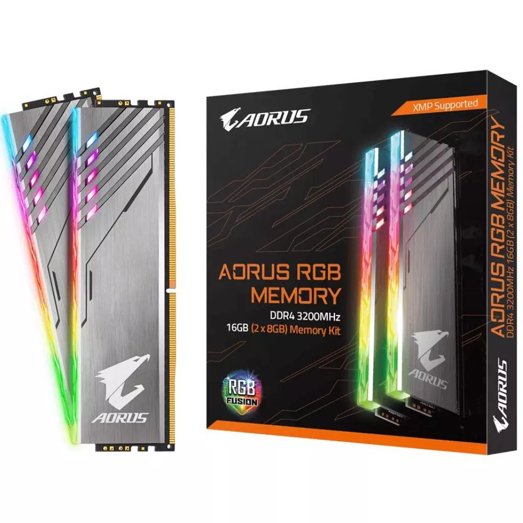 Модуль памяти для компьютера DDR4 16GB (2x8GB) 3200 MHz Fusion GIGABYTE (GP-AR32C16S8K2HU416R) - 3