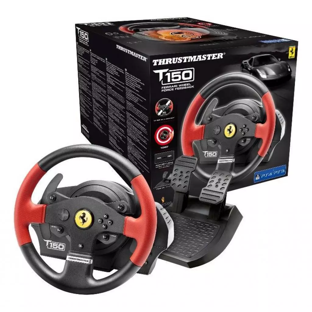 Руль ThrustMaster T150 Ferrari Wheel with Pedals (4160630) - 4 Руль ThrustMaster T150 Ferrari Wheel with Pedals (4160630) - 4