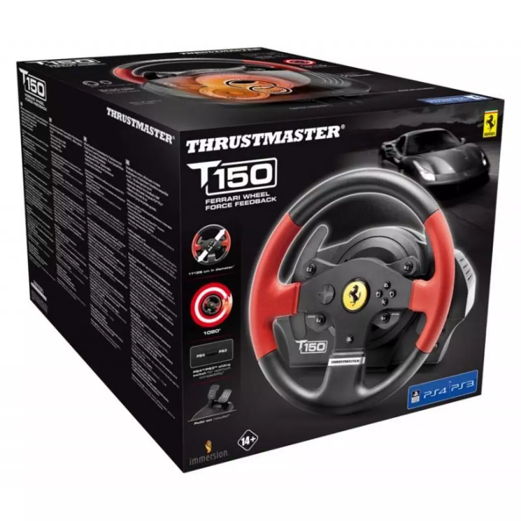 Руль ThrustMaster T150 Ferrari Wheel with Pedals (4160630) - 5 Руль ThrustMaster T150 Ferrari Wheel with Pedals (4160630) - 5