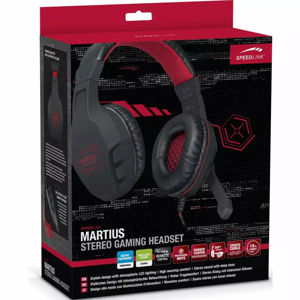 Наушники Speedlink MARTIUS Stereo Gaming Headset black (SL-860001-BK) - 3