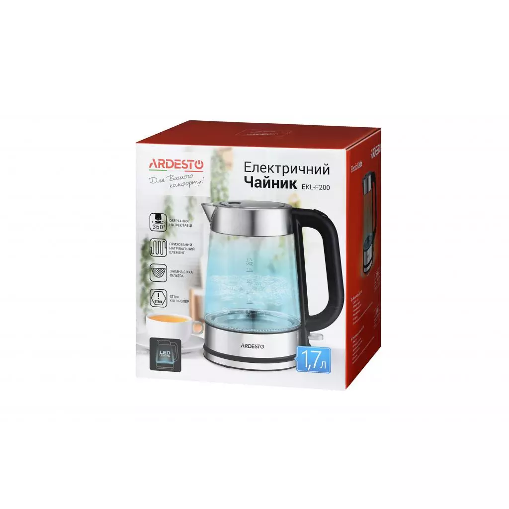 Электрочайник Ardesto EKL-F200 - 4 Электрочайник Ardesto EKL-F200 - 4