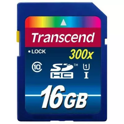 Карта памяти Transcend 16Gb SDHC class 10 UHS-I (TS16GSDU1)