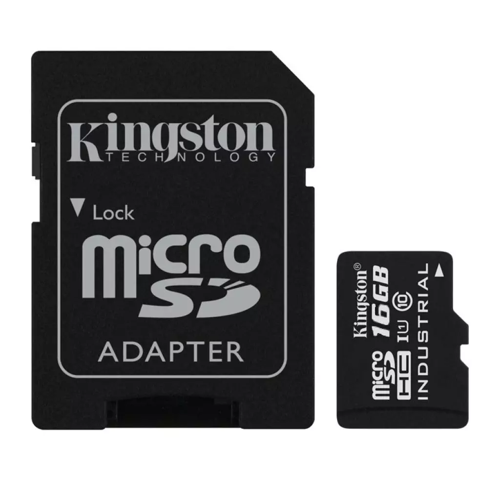 Карта памяти Kingston 16GB microSD class 10 UHS-I Industrial (SDCIT/16GB)