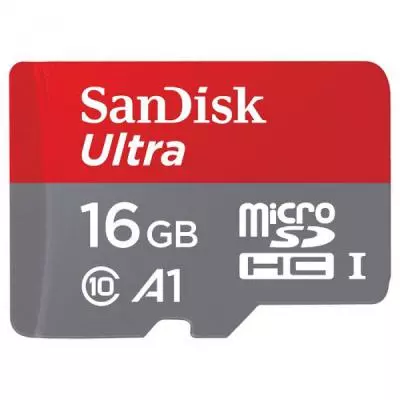 Карта памяти SanDisk 16GB microSDHC class 10 UHS-I U1 (SDSQUAR-016G-GN6MA)