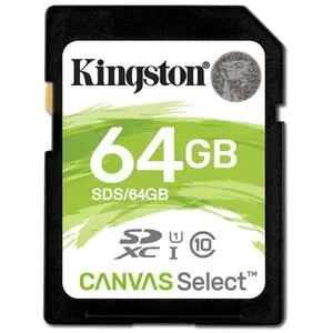 Карта памяти Kingston 64GB SDXC class 10 UHS-I U1 Canvas Select (SDS/64GB)