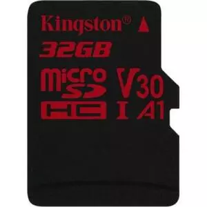 Карта памяти Kingston 32GB microSDHC class 10 UHS-I U3 (SDCR/32GBSP)