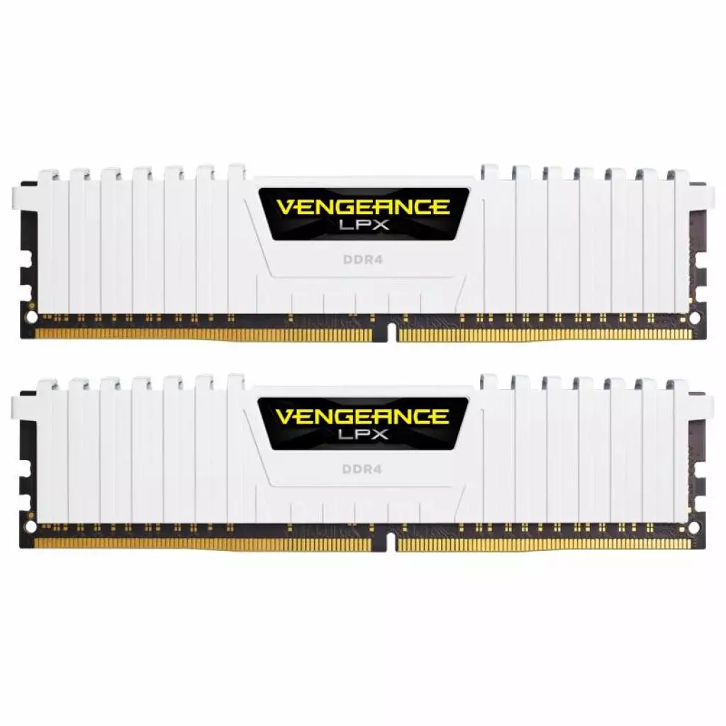 Модуль памяти для компьютера DDR4 16GB (2x8GB) 2666 MHz LPX White Corsair (CMK16GX4M2A2666C16W)