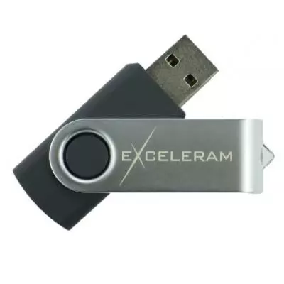 USB флеш накопитель eXceleram 8GB P1 Series Silver/Black USB 2.0 (EXP1U2SIB08)