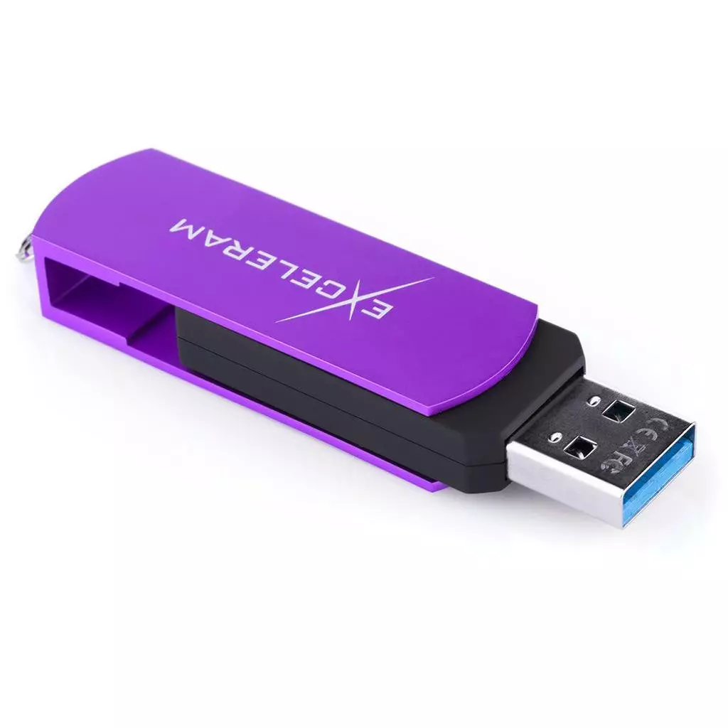 USB флеш накопитель eXceleram 128GB P2 Series Grape/Black USB 3.1 Gen 1 (EXP2U3GPB128) - 4 USB флеш накопитель eXceleram 128GB P2 Series Grape/Black USB 3.1 Gen 1 (EXP2U3GPB128) - 4