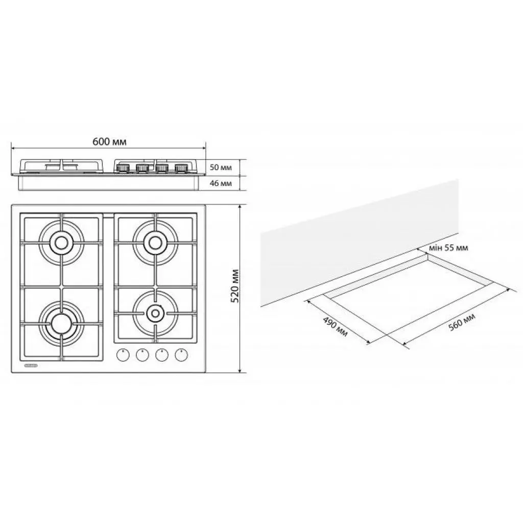 Варочная поверхность Eleyus VITA BL CW - 3