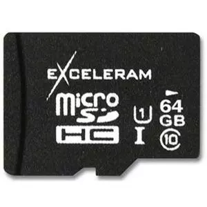 Карта памяти eXceleram 64Gb microSDXC class 10 UHS-I (MSD6410)