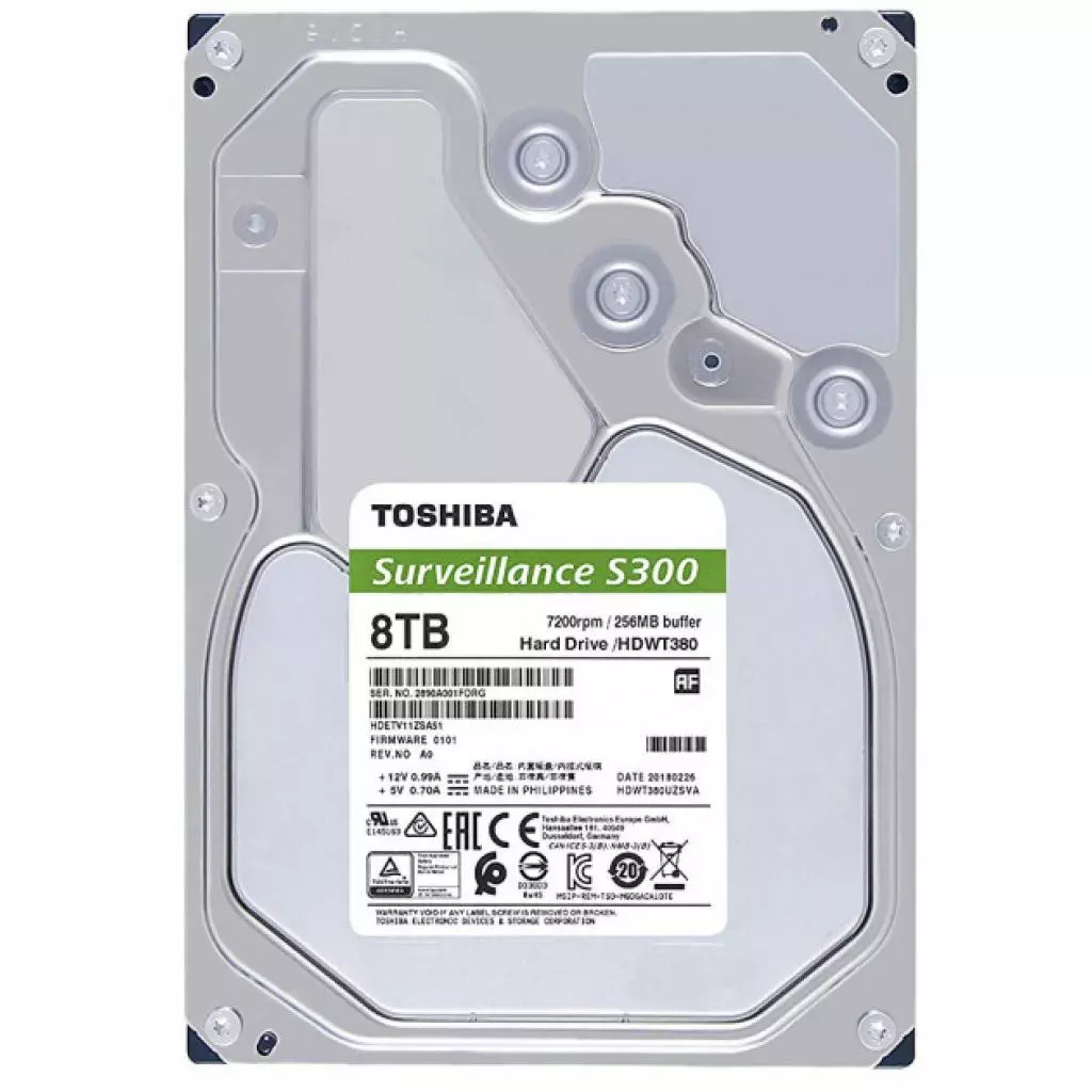 Жесткий диск 3.5" 8TB Toshiba (HDWT380UZSVA) - 1 Жесткий диск 3.5" 8TB Toshiba (HDWT380UZSVA) - 1