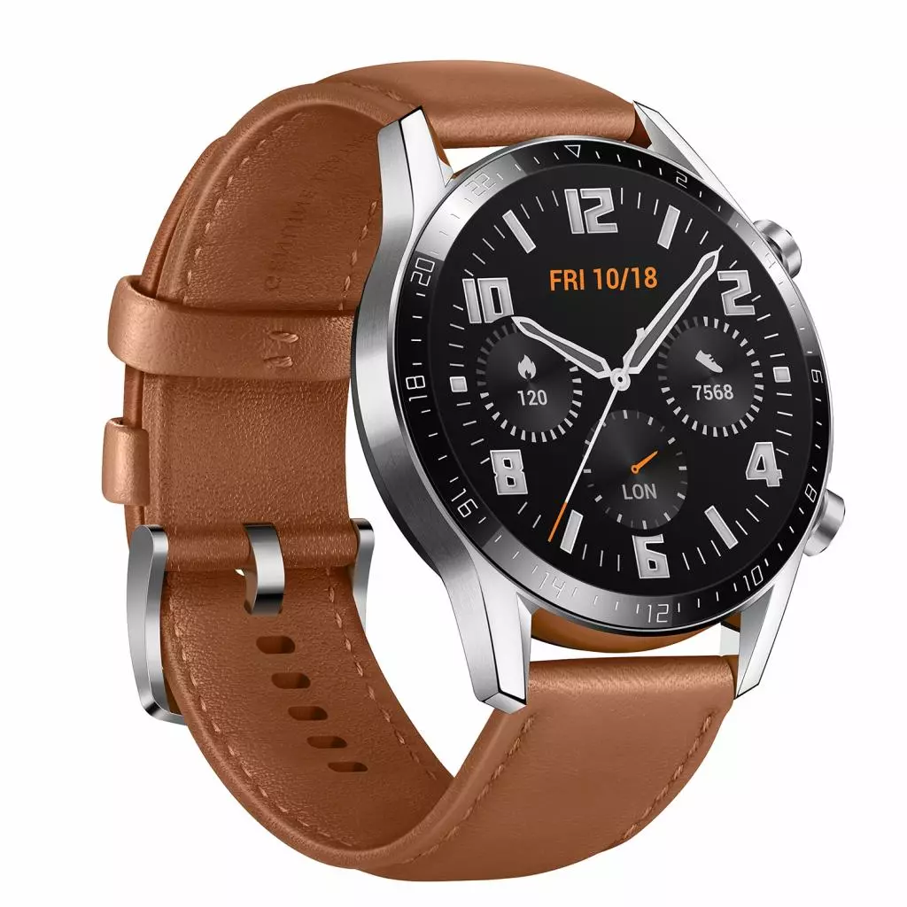 Смарт-часы Huawei Watch GT 2 46mm Classic Silver BROWN шкіра (Latona-B19V) (55024470) - 2 Смарт-часы Huawei Watch GT 2 46mm Classic Silver BROWN шкіра (Latona-B19V) (55024470) - 2