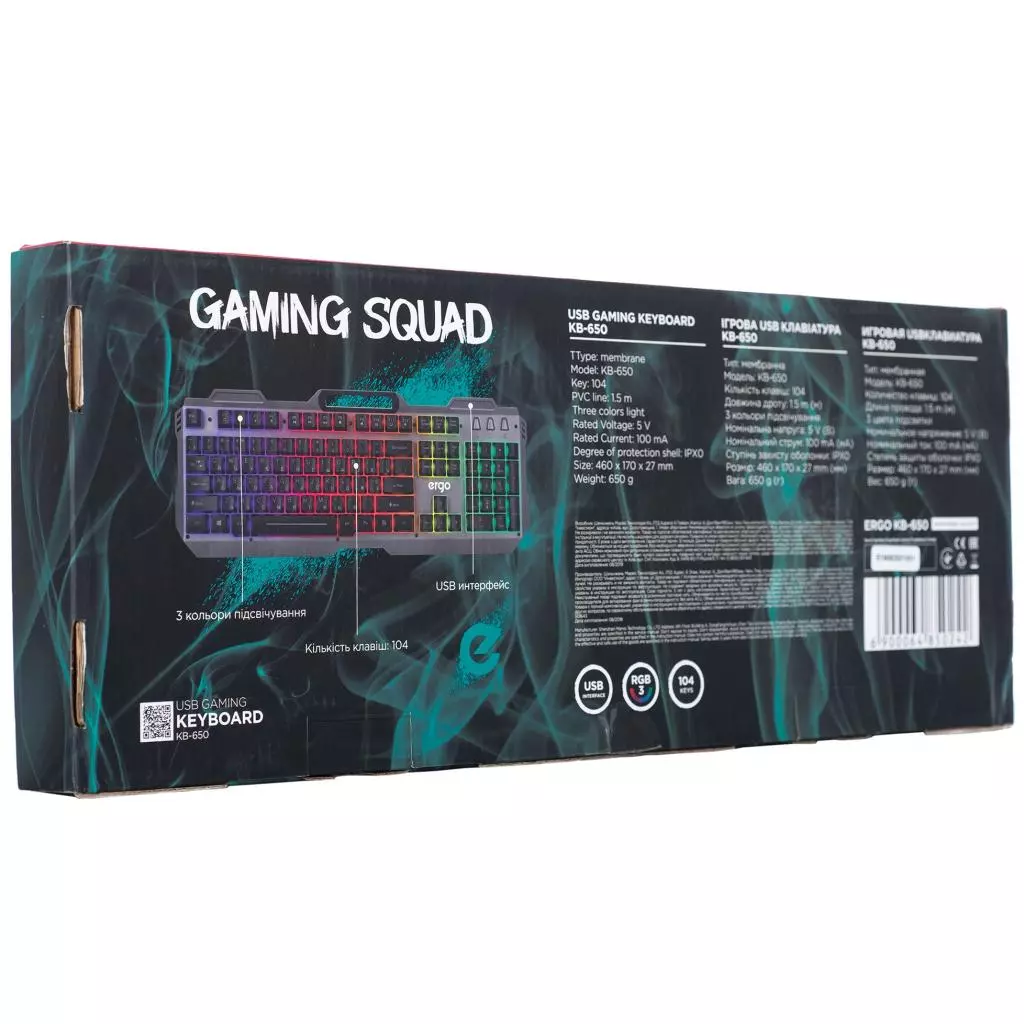 Клавиатура Ergo KB-650 Black (KB-650) - 2 Клавиатура Ergo KB-650 Black (KB-650) - 2