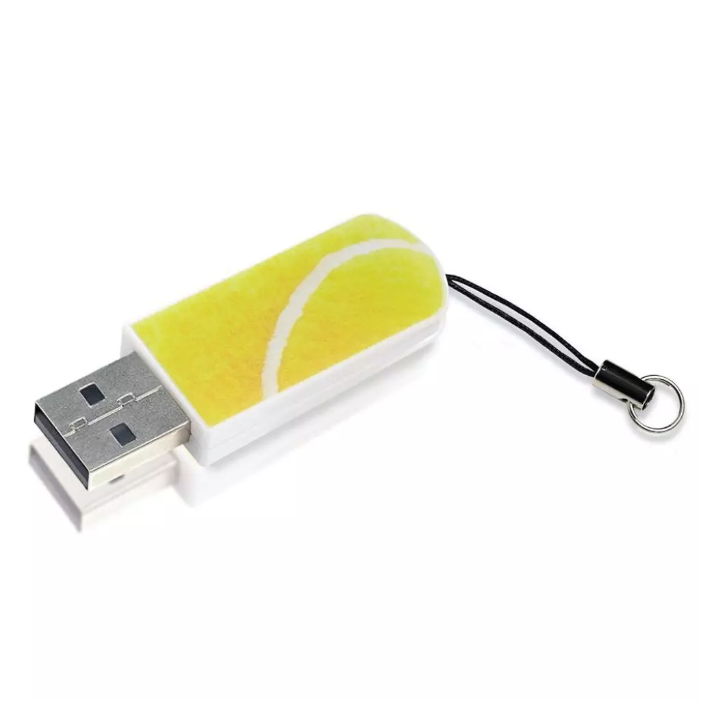 USB флеш накопитель Verbatim 16GB Sports Edition - Tennis USB 2.0 (98683) - 1 USB флеш накопитель Verbatim 16GB Sports Edition - Tennis USB 2.0 (98683) - 1