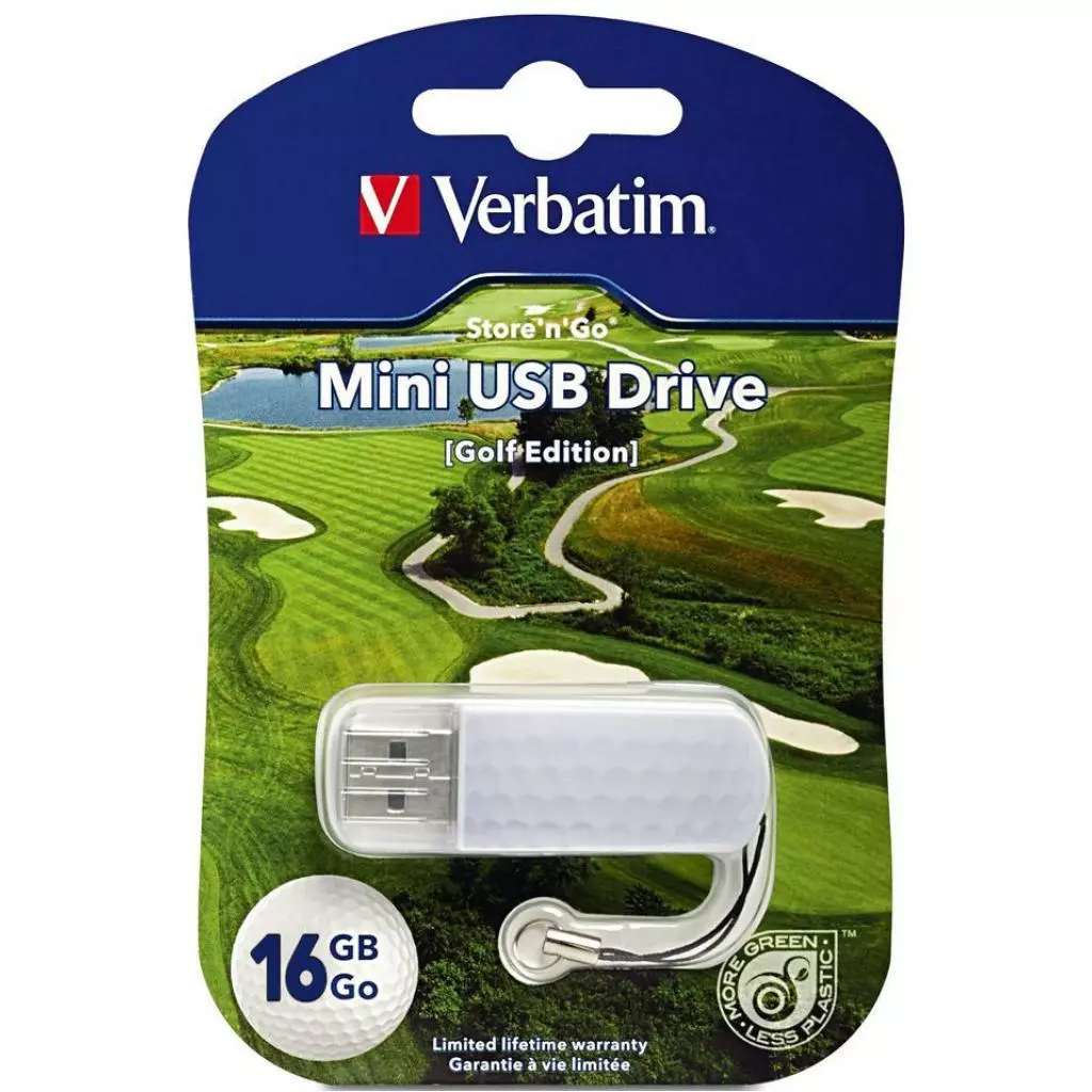 USB флеш накопитель Verbatim 16GB Store'n'Go Mini golf USB 2.0 (98682) - 2