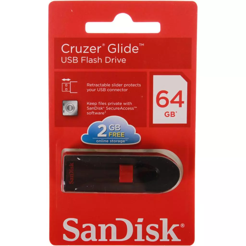 USB флеш накопитель SanDisk 64GB Cruzer Glide Black USB 3.0 (SDCZ600-064G-G35) - 4 USB флеш накопитель SanDisk 64GB Cruzer Glide Black USB 3.0 (SDCZ600-064G-G35) - 4