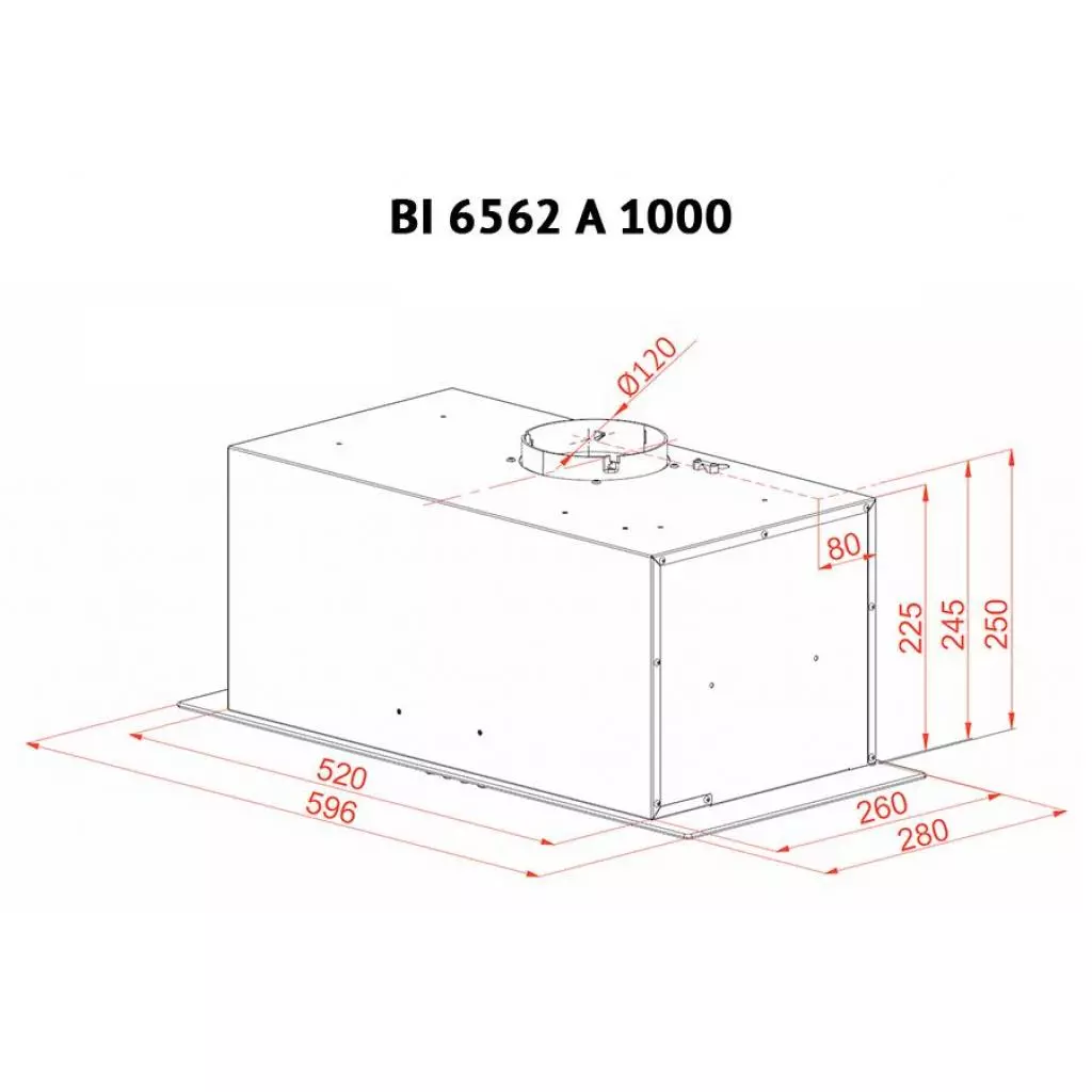 Вытяжка кухонная Perfelli BI 6562 A 1000 W LED GLASS - 6 Вытяжка кухонная Perfelli BI 6562 A 1000 W LED GLASS - 6