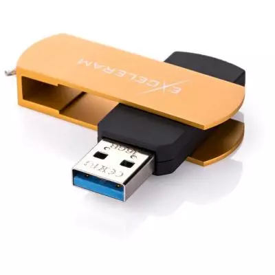 USB флеш накопитель eXceleram 32GB P2 Series Gold/Black USB 2.0 (EXP2U2GOB32) - 1