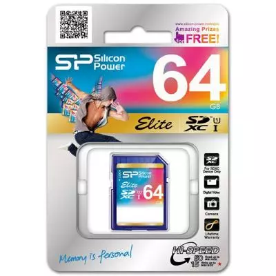 Карта памяти Silicon Power 64Gb SDXC class 10 UHS-I Elite (SP064GBSDXAU1V10) - 1 Карта памяти Silicon Power 64Gb SDXC class 10 UHS-I Elite (SP064GBSDXAU1V10) - 1