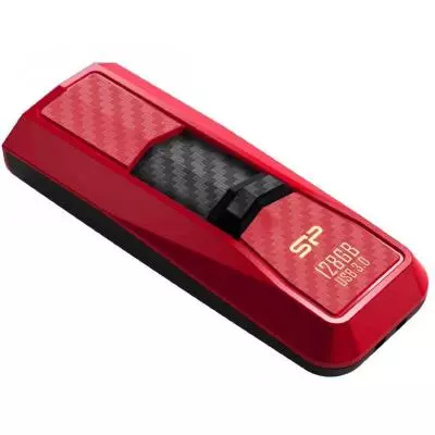 USB флеш накопитель Silicon Power 128Gb Blaze B50 Red USB 3.0 (SP128GBUF3B50V1R) - 2
