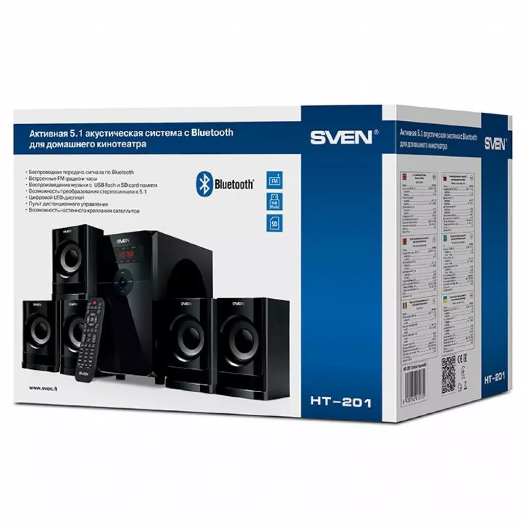 Акустическая система Sven HT-201 black - 7 Акустическая система Sven HT-201 black - 7