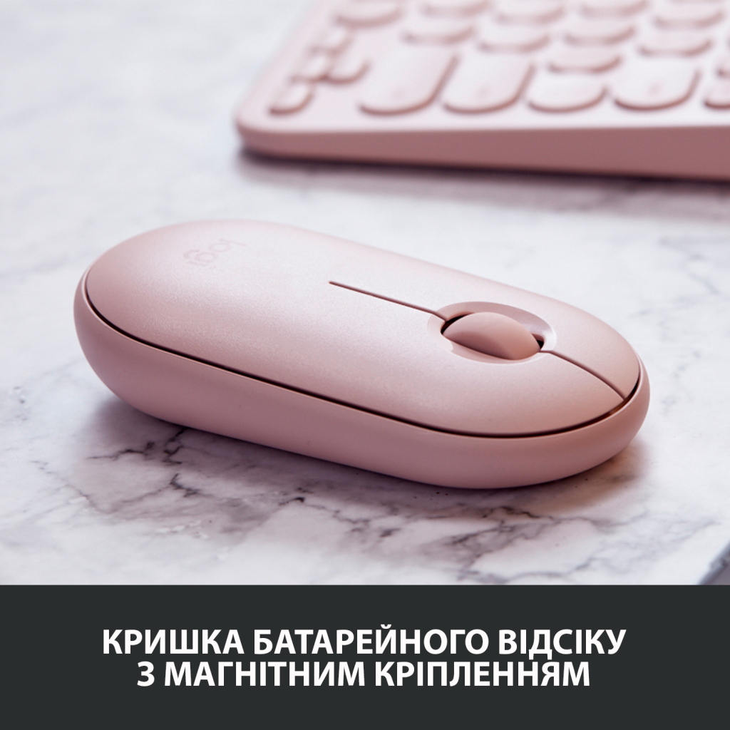 Мышка Logitech M350 Wireless Rose (910-005717) - 6 Мышка Logitech M350 Wireless Rose (910-005717) - 6