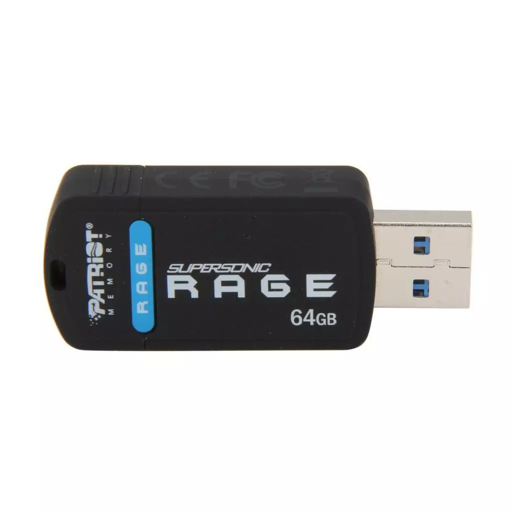 USB флеш накопитель Patriot 64GB Supersonic RAGE USB 3.0 (PEF64GSRUSB) - 3 USB флеш накопитель Patriot 64GB Supersonic RAGE USB 3.0 (PEF64GSRUSB) - 3