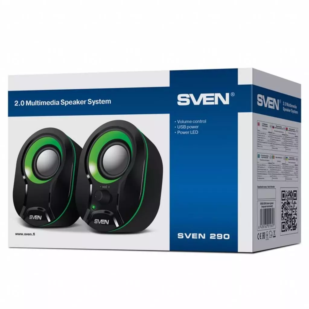 Акустическая система Sven 290 black-green - 5 Акустическая система Sven 290 black-green - 5