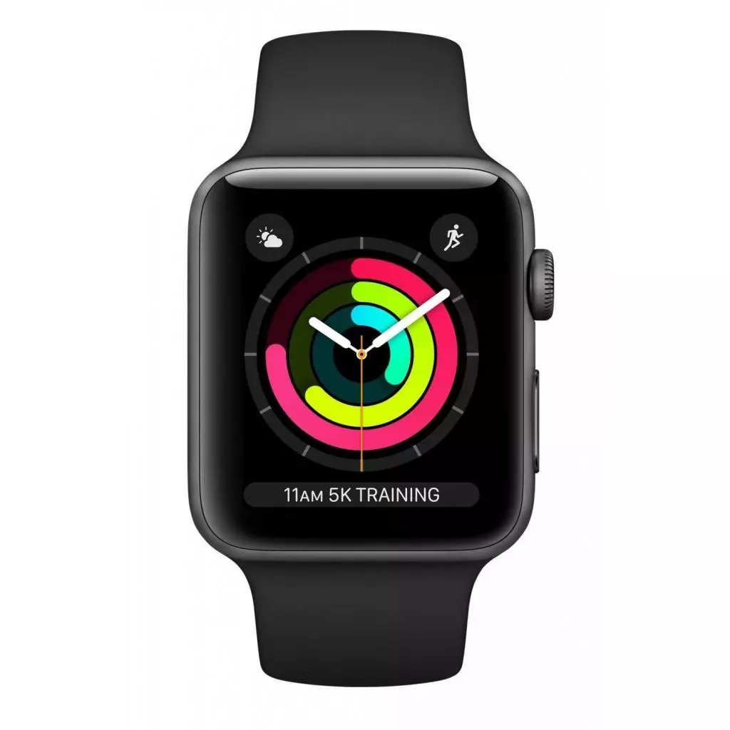 Смарт-часы Apple Watch Series 3 GPS, 38mm Space Grey Aluminium Case with Blac (MTF02FS/A) - 1 Смарт-часы Apple Watch Series 3 GPS, 38mm Space Grey Aluminium Case with Blac (MTF02FS/A) - 1