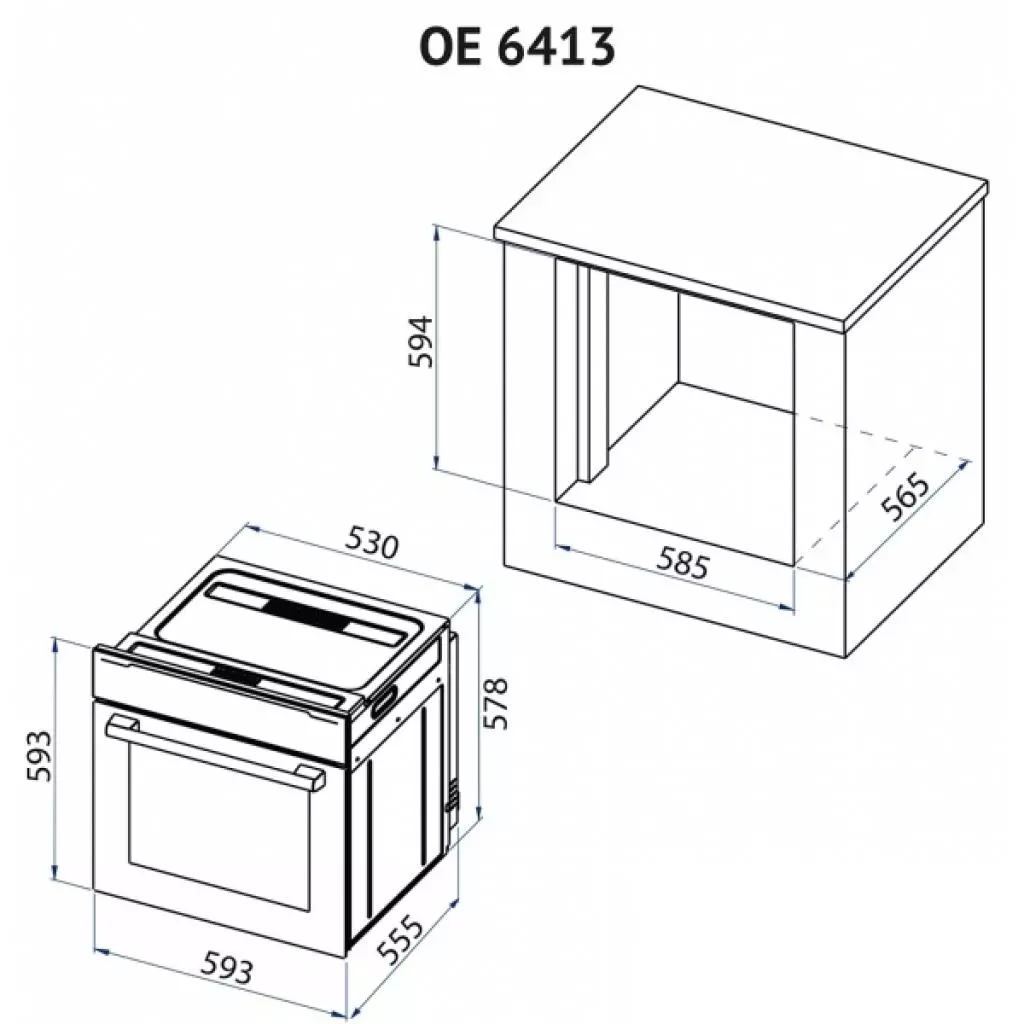 Духовой шкаф Minola OE 6413 BL / INOX - 3 Духовой шкаф Minola OE 6413 BL / INOX - 3