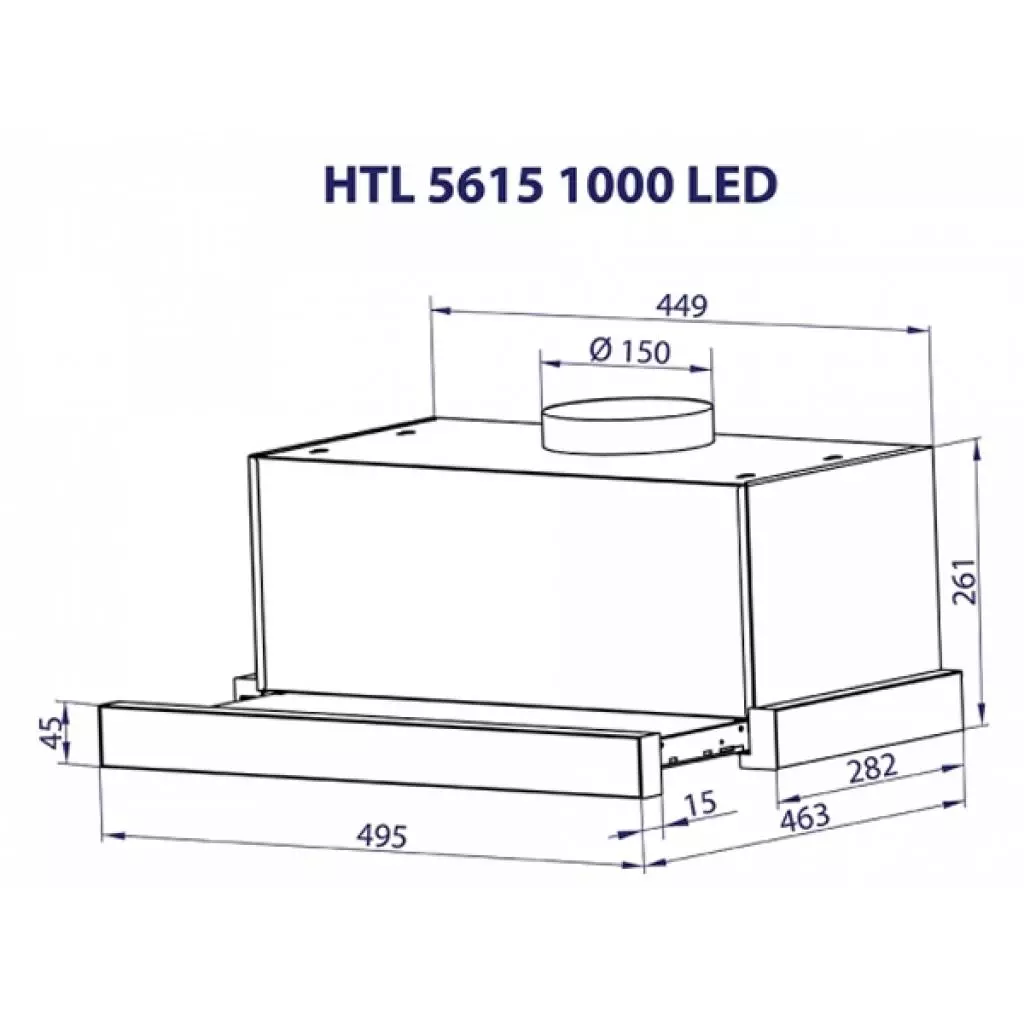 Вытяжка кухонная Minola HTL 5615 WH 1000 LED - 7 Вытяжка кухонная Minola HTL 5615 WH 1000 LED - 7