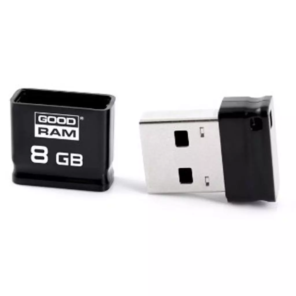 USB флеш накопитель Goodram 8GB Piccolo Black USB 2.0 (UPI2-0080K0R11) - 1