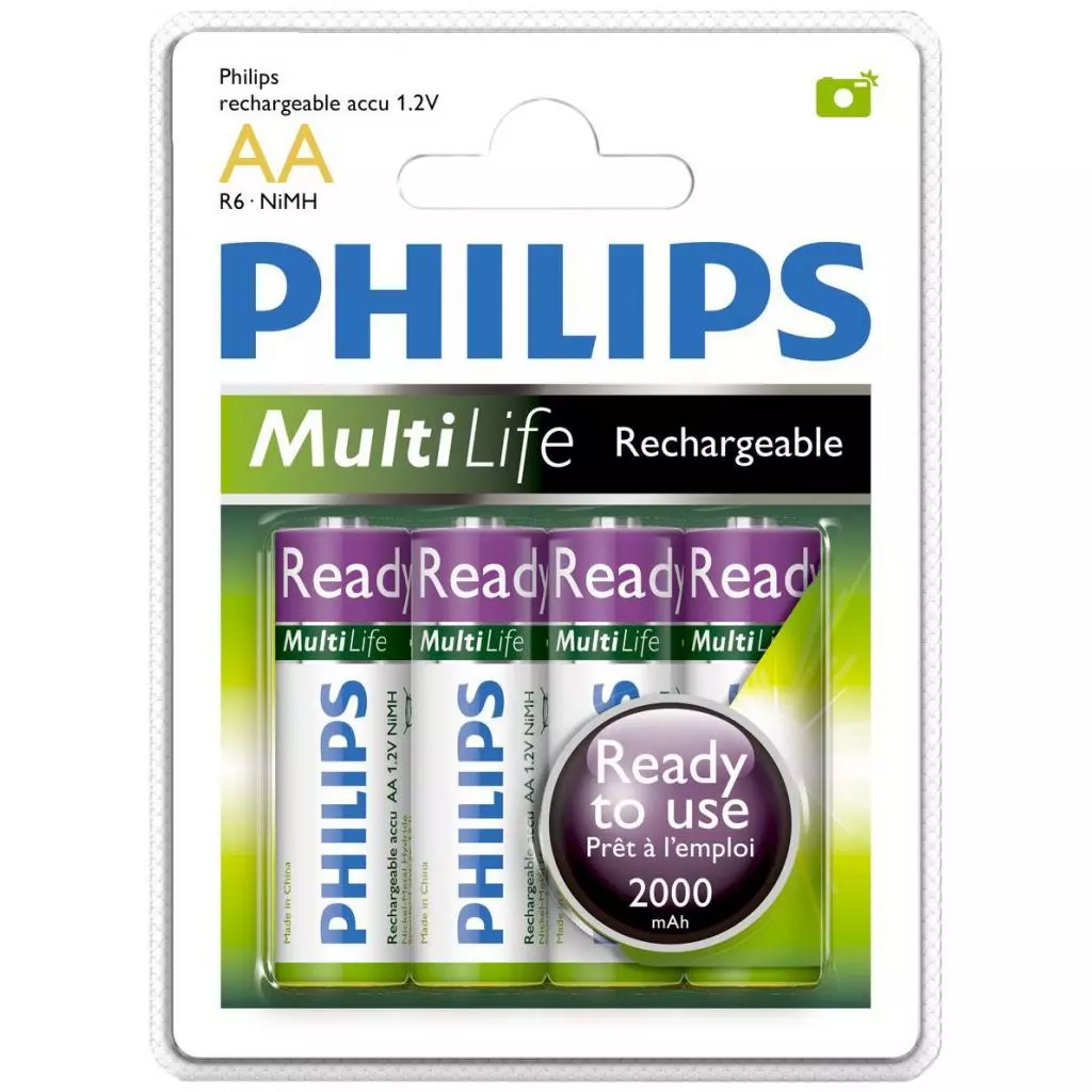 Аккумулятор Philips AA 2000mAh Ni-MH * 2 (R06B2RTU20/97)