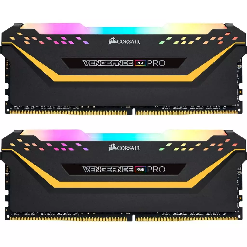 Модуль памяти для компьютера DDR4 16GB (2x8GB) 3200 MHz Vengeance RGB Pro Black Corsair (CMW16GX4M2C3200C16-T)