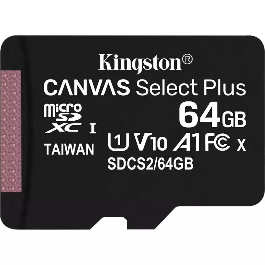 Карта памяти Kingston 64GB micSDXC class 10 A1 Canvas Select Plus (SDCS2/64GB) - 1 Карта памяти Kingston 64GB micSDXC class 10 A1 Canvas Select Plus (SDCS2/64GB) - 1