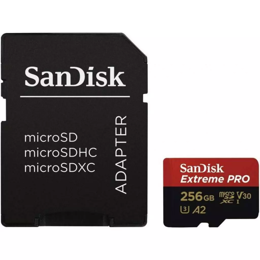Карта памяти SanDisk 256GB microSDXC class 10 V30 UHS-I U3 Extreme Pro (SDSQXCZ-256G-GN6MA)