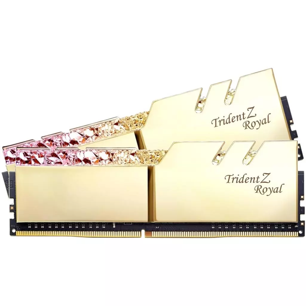Модуль памяти для компьютера DDR4 16GB (2x8GB) 3000 MHz TridentZ RGB ROYAL Gold G.Skill (F4-3000C16D-16GTRG) - 1