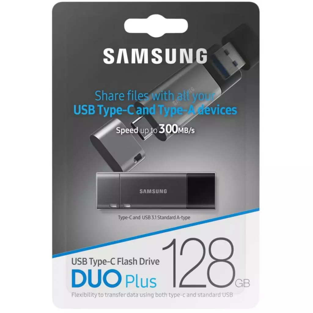 USB флеш накопитель Samsung 128GB Duo Plus USB 3.1/Type-C (MUF-128DB/APC) - 7 USB флеш накопитель Samsung 128GB Duo Plus USB 3.1/Type-C (MUF-128DB/APC) - 7