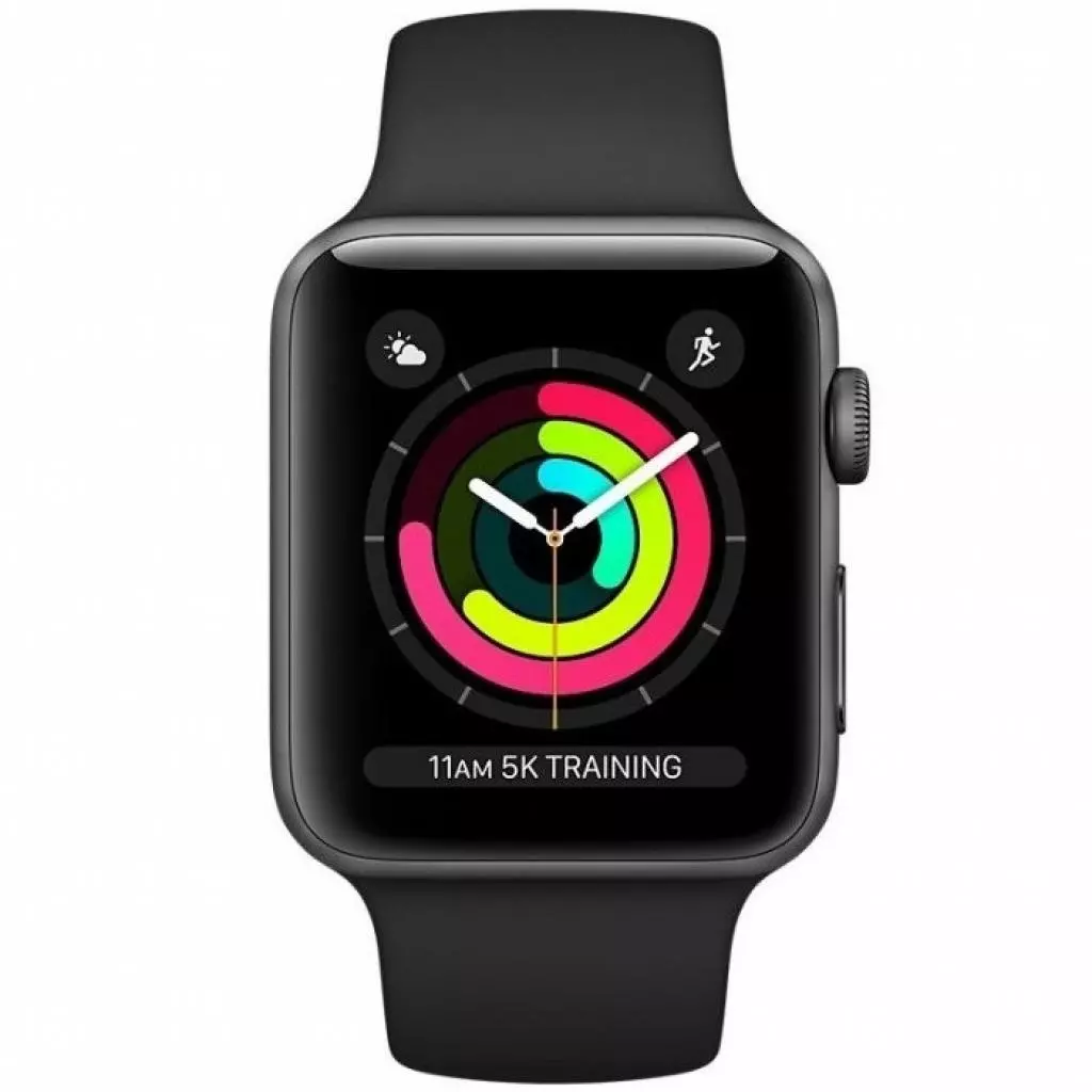 Смарт-часы Apple Watch Series 3 GPS, 38mm Space Grey Aluminium Case with Blac (MTF02GK/A) - 1 Смарт-часы Apple Watch Series 3 GPS, 38mm Space Grey Aluminium Case with Blac (MTF02GK/A) - 1