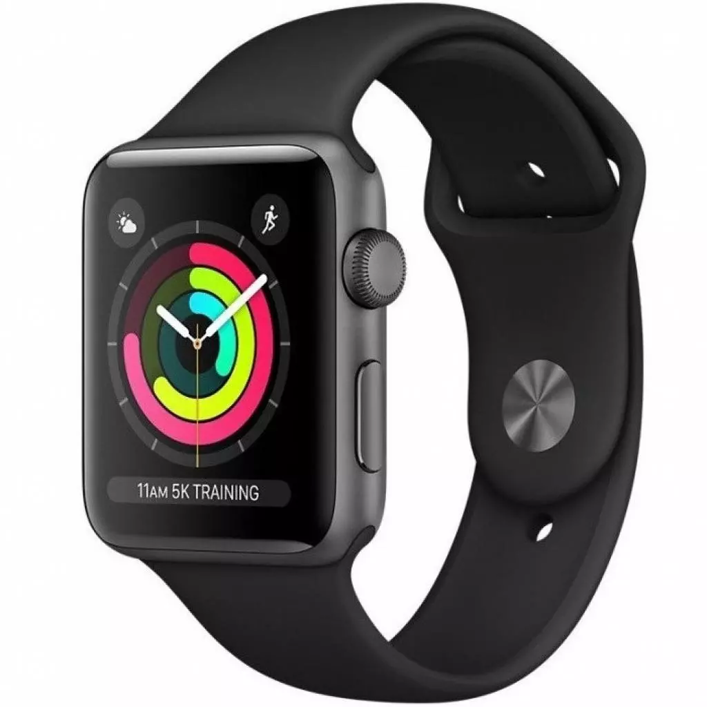 Смарт-часы Apple Watch Series 3 GPS, 38mm Space Grey Aluminium Case with Blac (MTF02GK/A)