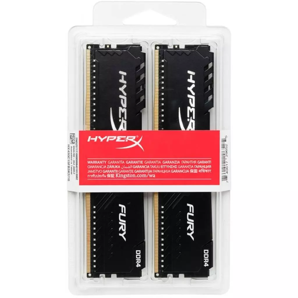 Модуль памяти для компьютера DDR4 8GB (2x4GB) 2666 MHz HyperX Fury Black Kingston Fury (ex.HyperX) (HX426C16FB3K2/8) - 3 Модуль памяти для компьютера DDR4 8GB (2x4GB) 2666 MHz HyperX Fury Black Kingston Fury (ex.HyperX) (HX426C16FB3K2/8) - 3