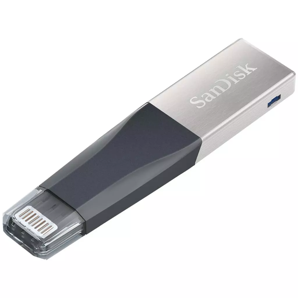 USB флеш накопитель SanDisk 128GB iXpand Mini USB 3.0/Lightning (SDIX40N-128G-GN6NE) - 3
