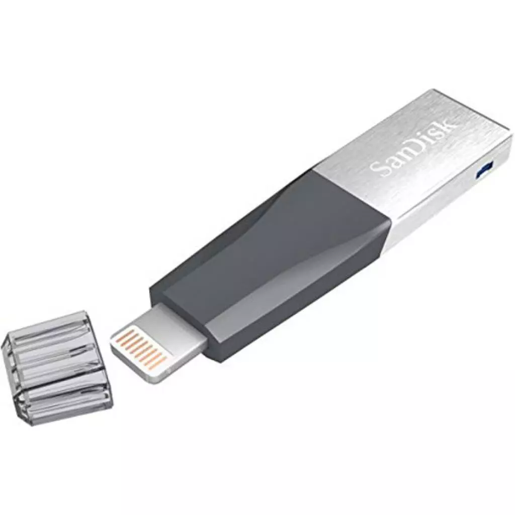 USB флеш накопитель SanDisk 128GB iXpand Mini USB 3.0/Lightning (SDIX40N-128G-GN6NE) - 4