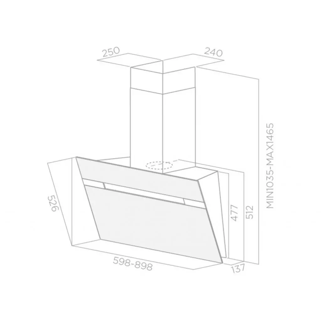 Вытяжка кухонная Elica STRIPE WH/90/A/LX - 1 Вытяжка кухонная Elica STRIPE WH/90/A/LX - 1