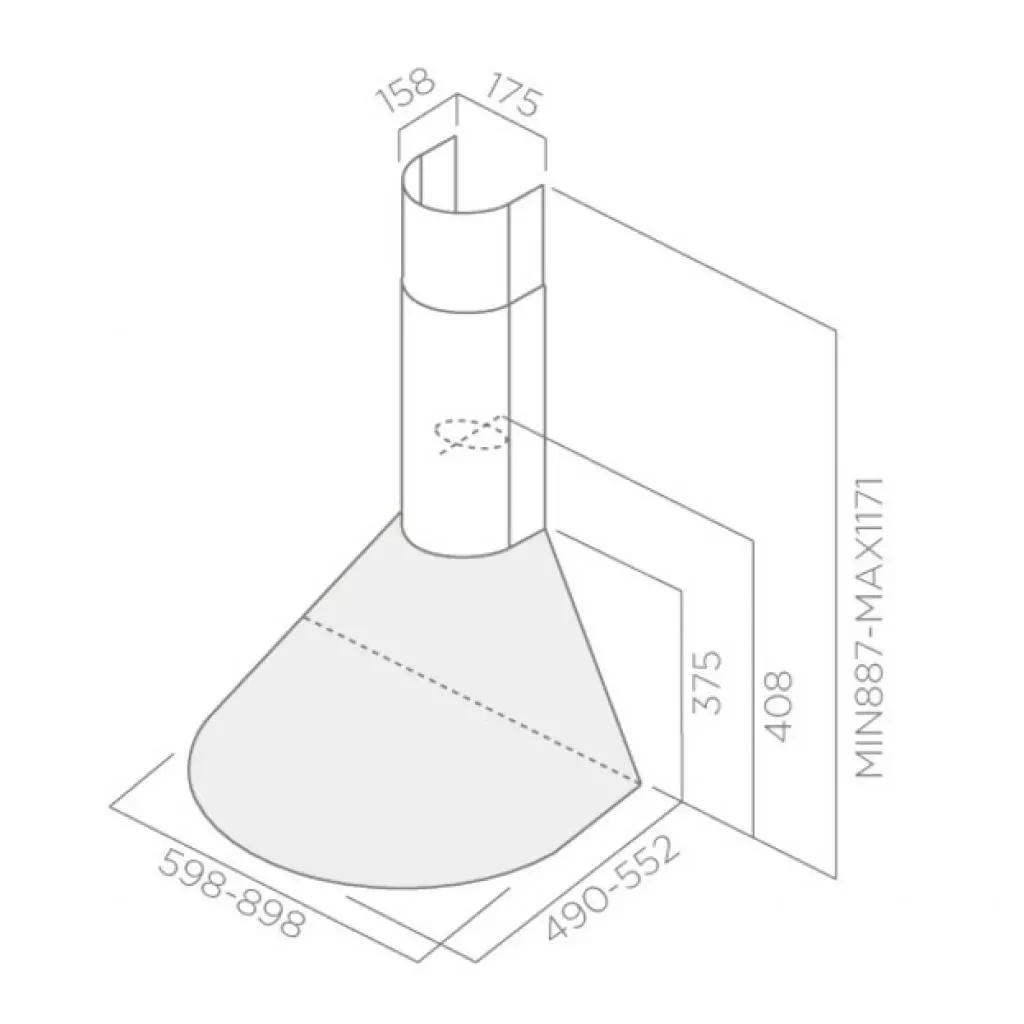 Вытяжка кухонная Elica TONDA IX F/60 - 1