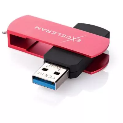 USB флеш накопитель eXceleram 64GB P2 Series Red/Black USB 2.0 (EXP2U2REB64) - 1