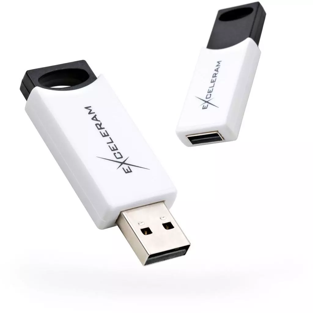 USB флеш накопитель eXceleram 8GB H2 Series White/Black USB 2.0 (EXU2H2W08)
