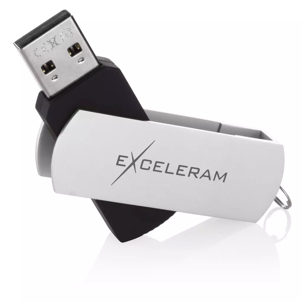 USB флеш накопитель eXceleram 16GB P2 Series White/Black USB 2.0 (EXP2U2WH2B16) - 2