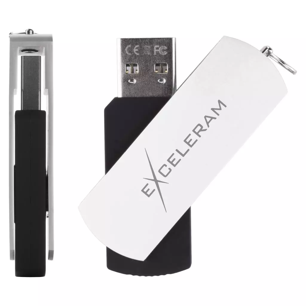 USB флеш накопитель eXceleram 16GB P2 Series White/Black USB 2.0 (EXP2U2WH2B16) - 3